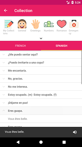 French Spanish Dictionary - عکس برنامه موبایلی اندروید