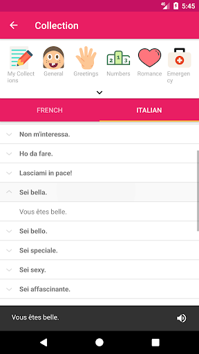 French Italian Dictionary - عکس برنامه موبایلی اندروید