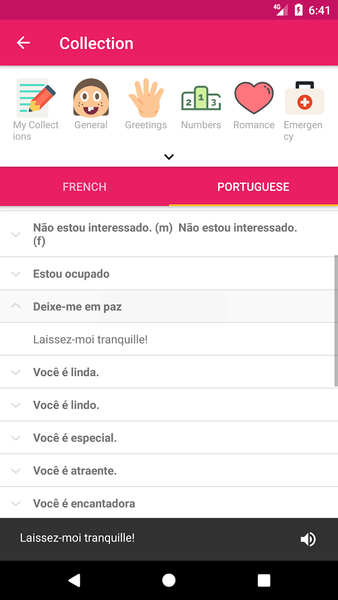 French Portuguese Dictionary - عکس برنامه موبایلی اندروید