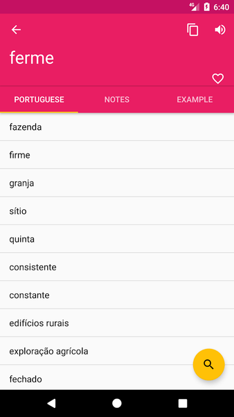 French Portuguese Dictionary - Image screenshot of android app