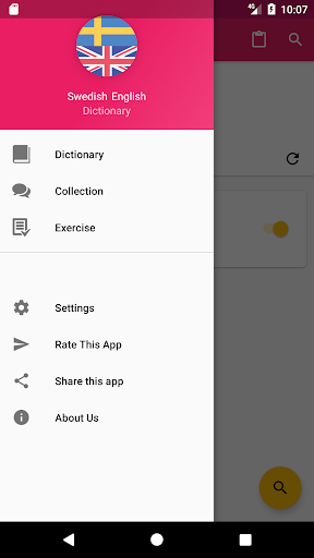 Swedish English Dictionary - Image screenshot of android app