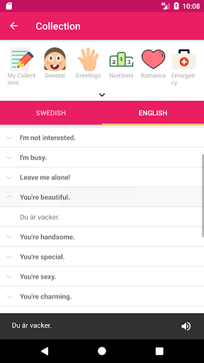 Swedish English Dictionary - عکس برنامه موبایلی اندروید