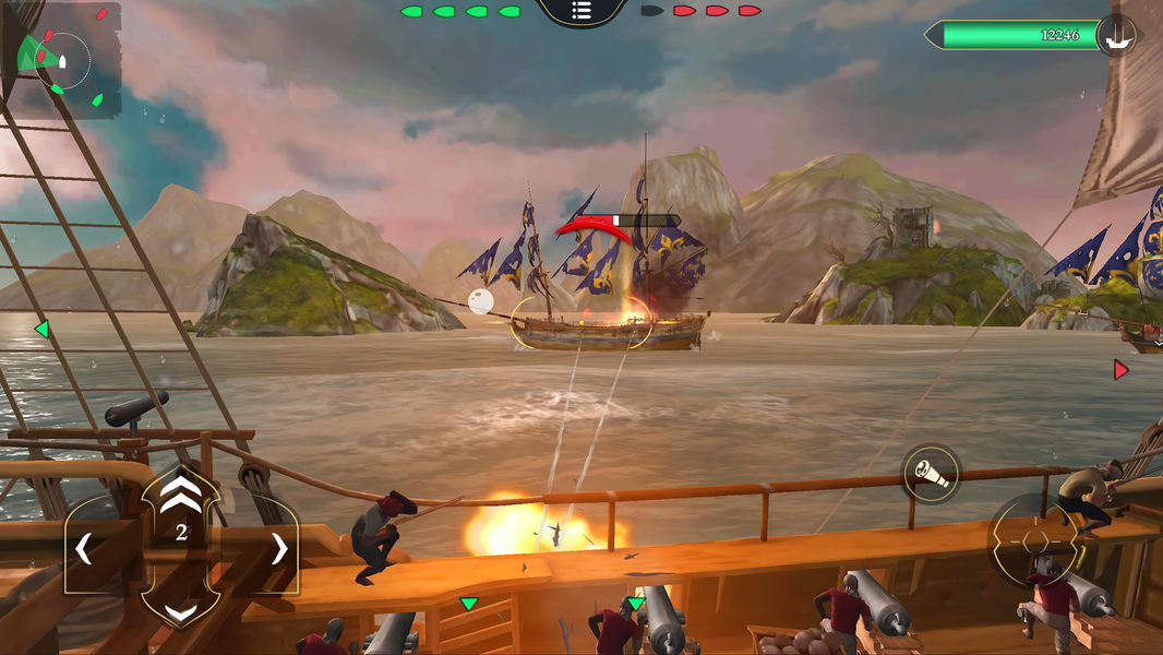 Dragon Sails: Ship Battle - Gameplay image of android game