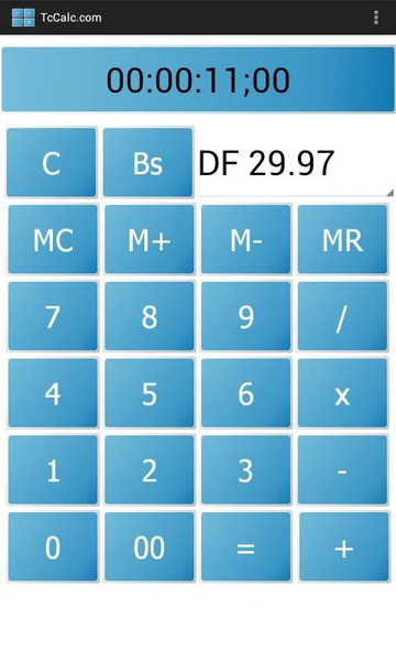 TCCalc.com Timecode Calculator - Image screenshot of android app