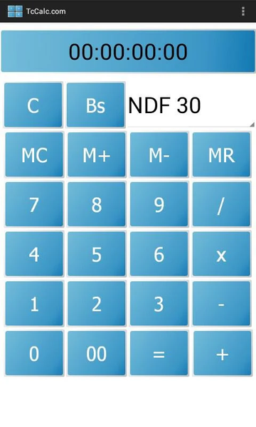 TCCalc.com Timecode Calculator - Image screenshot of android app