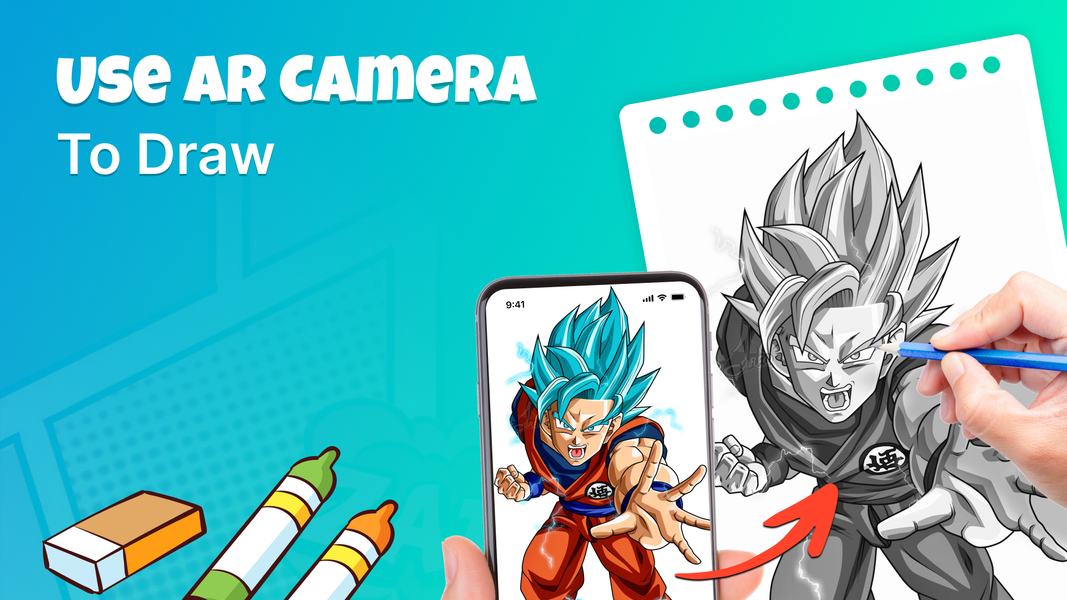 AR Drawing Anime: Sketch Anime - عکس برنامه موبایلی اندروید