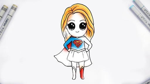 Drawing Cute Girls - Image screenshot of android app