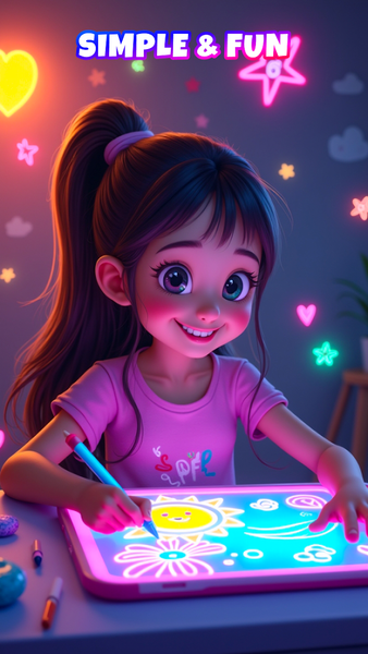 Neon Brush - Glow Draw & Paint - عکس برنامه موبایلی اندروید