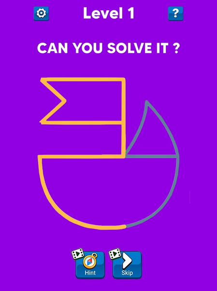 One Line: Drawing Puzzle Game - Gameplay image of android game