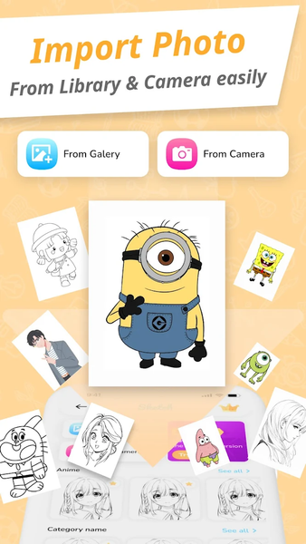 Draw Cartoon - AR Drawing App - عکس برنامه موبایلی اندروید