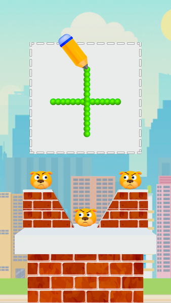 Draw 2 Break: Smash Evil Dog - Gameplay image of android game