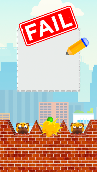 Draw 2 Break: Smash Evil Dog - Gameplay image of android game