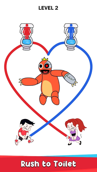 Toilet Rush Race: Draw Puzzle - عکس بازی موبایلی اندروید