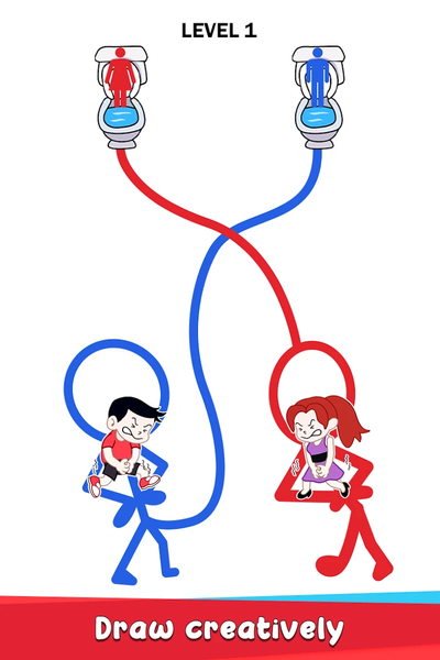 Toilet Rush Race: Draw Puzzle - عکس بازی موبایلی اندروید