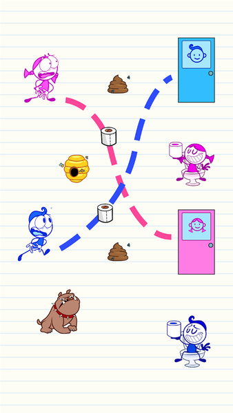 Draw to Pee: Toilet Escape - Gameplay image of android game