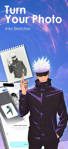 Draw Anime: AR Sketch & Trace - عکس برنامه موبایلی اندروید