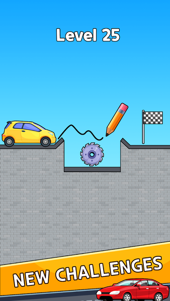 Draw Bridge: Save the Car - Gameplay image of android game