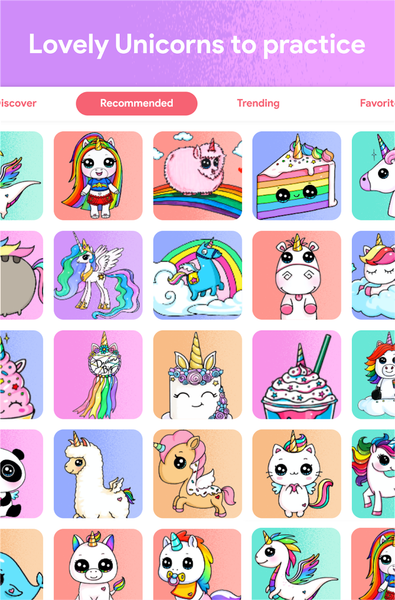 DrawCutie - Draw Cute Girls - Image screenshot of android app