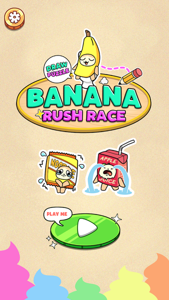 Banana Rush Race: Draw Puzzle - Gameplay image of android game