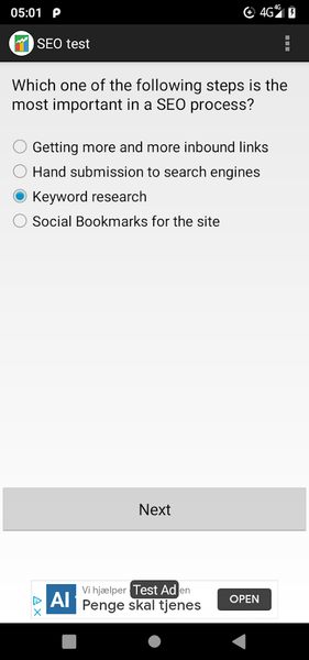 SEO test - Image screenshot of android app
