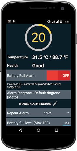 Battery Full - Image screenshot of android app