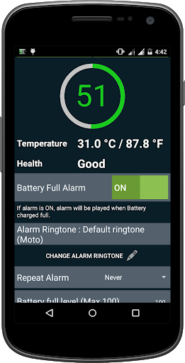 Battery Full - Image screenshot of android app