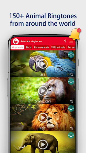 Animals: Ringtones – صدای حیوانات برای زنگ موبایل - عکس برنامه موبایلی اندروید