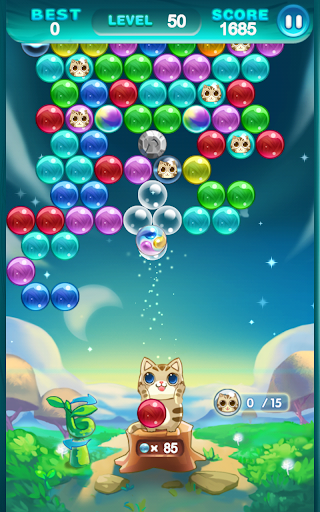 Bubble Cat - Gameplay image of android game