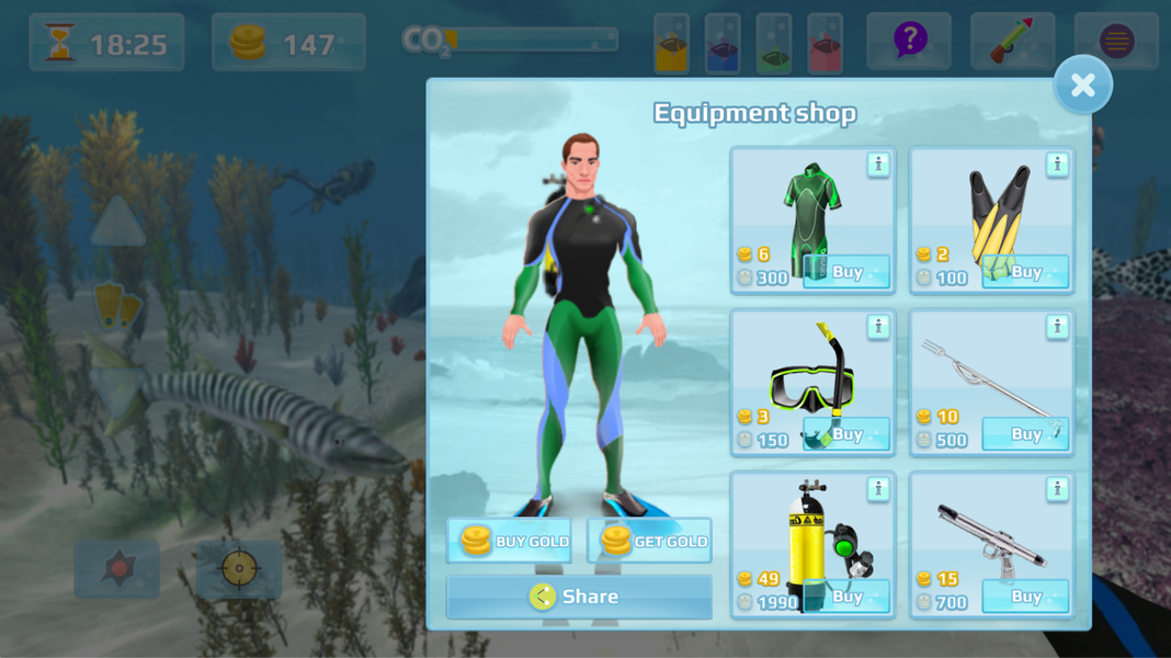 Hunter underwater spearfishing - عکس بازی موبایلی اندروید