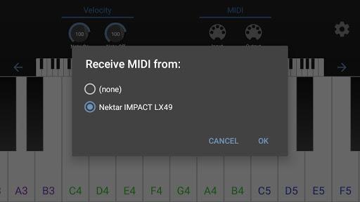 MIDI Keyboard - عکس برنامه موبایلی اندروید