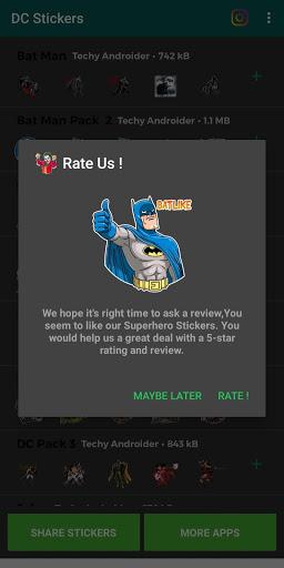 DC (Superhero) Stickers for whatsApp - Image screenshot of android app