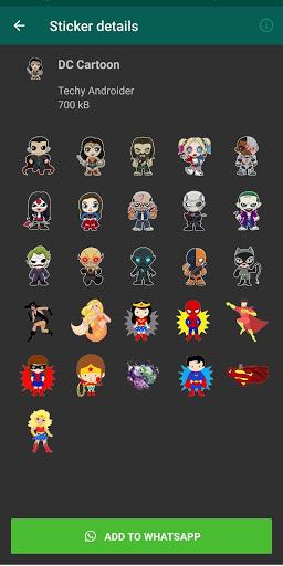 DC (Superhero) Stickers for whatsApp - Image screenshot of android app