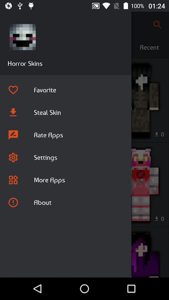 Horror Skin for Minecraft - عکس برنامه موبایلی اندروید