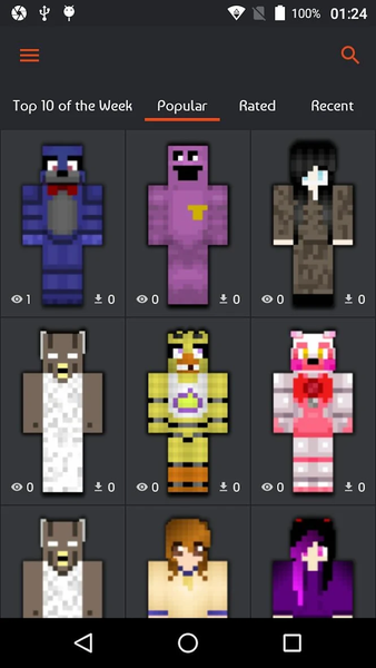 Horror Skin for Minecraft - Image screenshot of android app