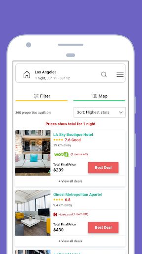 Hotel Deals - Cheap Bookings - Image screenshot of android app