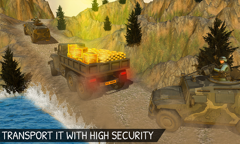 Off-Road Gold Truck Simulator- - Image screenshot of android app