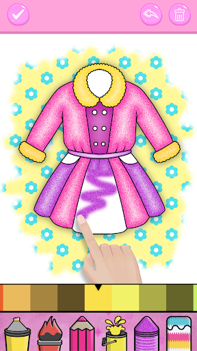 Glitter Dress Coloring Book - Image screenshot of android app