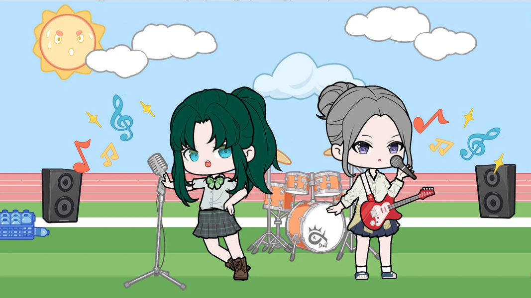 YOYO Doll School life Dress up - Gameplay image of android game