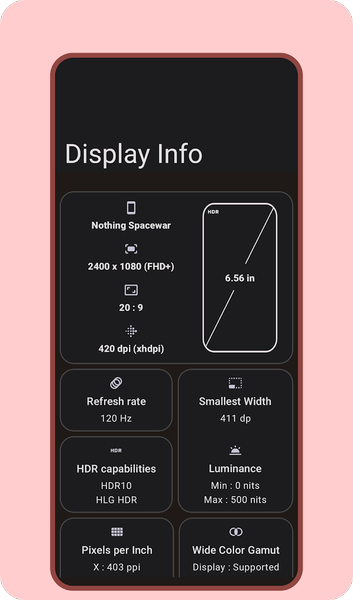 Display Info - عکس برنامه موبایلی اندروید