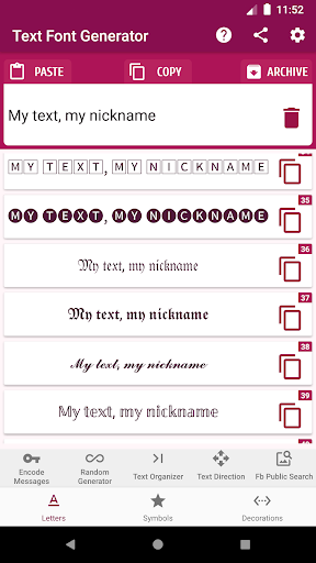 Text Font Generator - عکس برنامه موبایلی اندروید