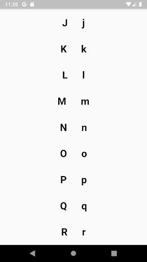English Alphabet - Image screenshot of android app