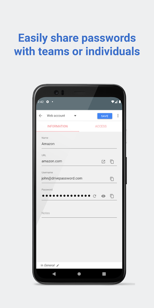 DrivePassword Password Manager - عکس برنامه موبایلی اندروید