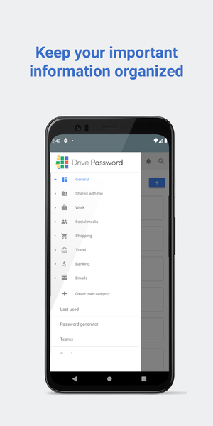 DrivePassword Password Manager - عکس برنامه موبایلی اندروید