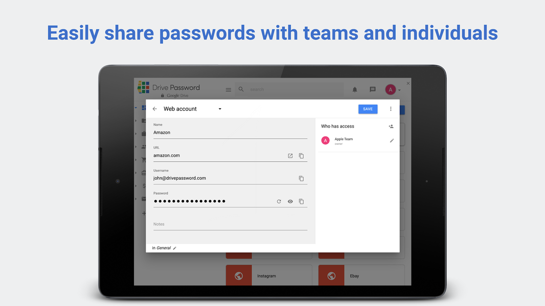 DrivePassword Password Manager - عکس برنامه موبایلی اندروید