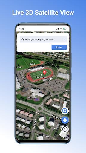 GPS Navigation Earth Map & GPS Direction Tracking - Image screenshot of android app