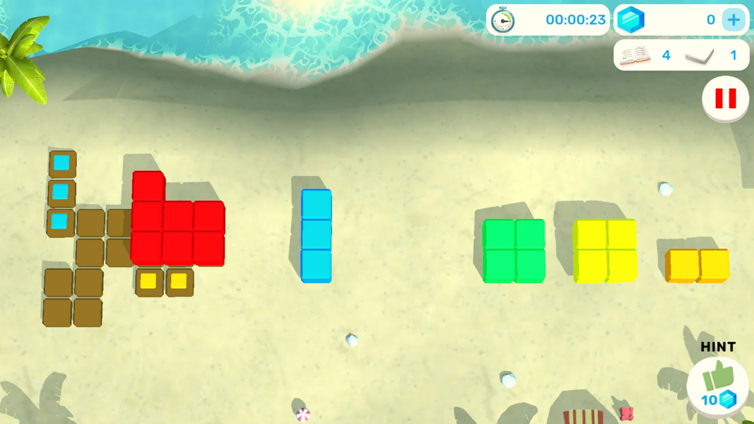 Tangram Puzzles Beach Party - Gameplay image of android game