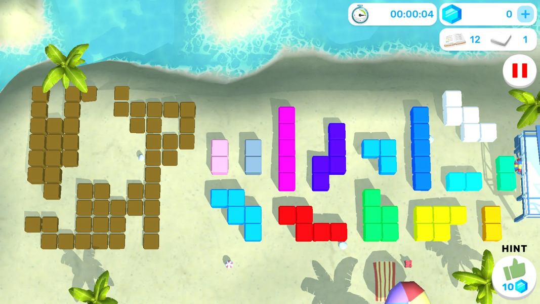 Tangram Puzzles Beach Party - عکس بازی موبایلی اندروید