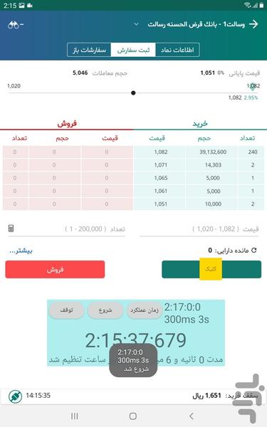 ربات سرخطی بورس با ساعت اتمی - عکس برنامه موبایلی اندروید