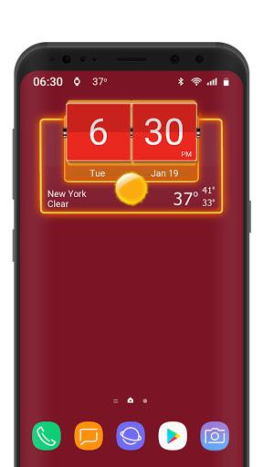 3D Flip Clock Theme Pack 05 - عکس برنامه موبایلی اندروید