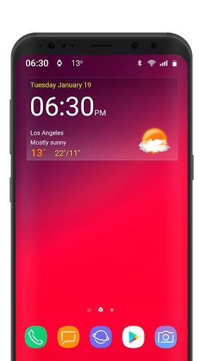 Digital clock weather theme 1 - Image screenshot of android app